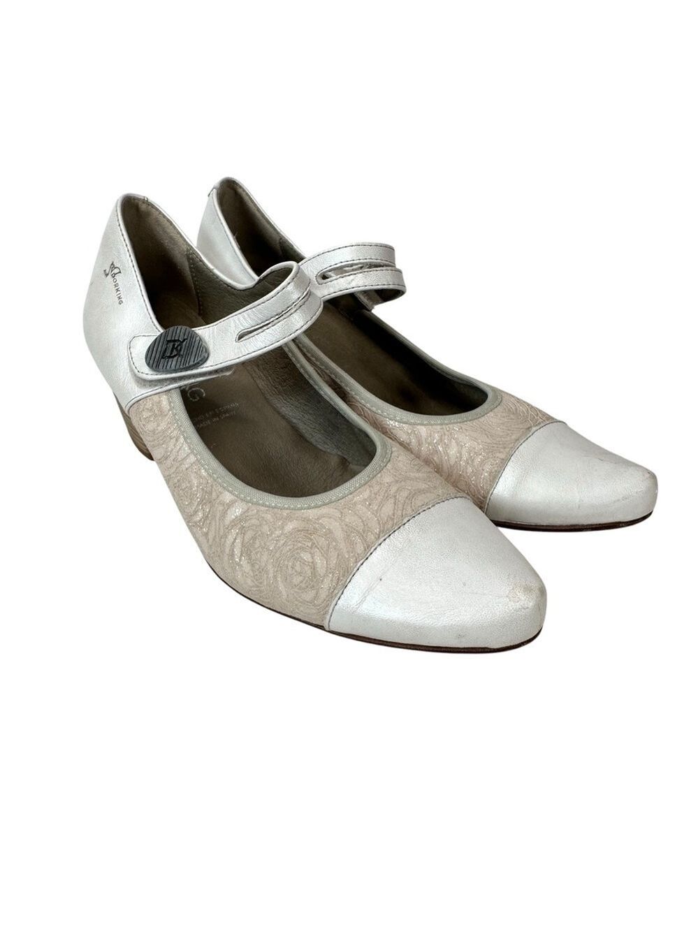Dorking Davinci D7746 Natural Heels Shoes Euro 37 Made in Spain Luxury footwear